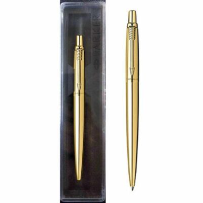New Parker Jotter London Gold Stainless Steel GT Ballpoint Pen, Fine Blue Ink