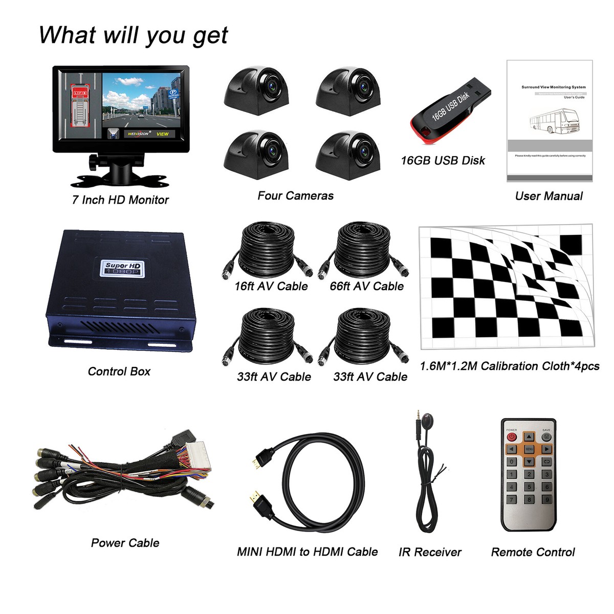 Weivision BIRD0001 Super HD Car 360 Degree Bird View Surround