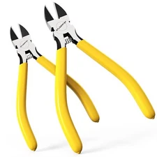 2PCS Wire Cutters Side cutter Cable 6/5" Heavy Duty Cutting pliers Carbide steel