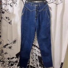 VTG Gitano 80s Super High Rise Dark Wash Mom Jeans Size 26