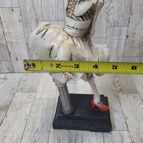 Marilyn Monroe Skeleton Figurine White Dress Red Shoes Halloween 12” Video Read - Picture 17 of 24