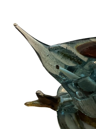 VTG Sailfish/Marlin/Swordfish Art glass Ashtray Candy Dish Murano Handblown 1960 - Picture 3 of 11