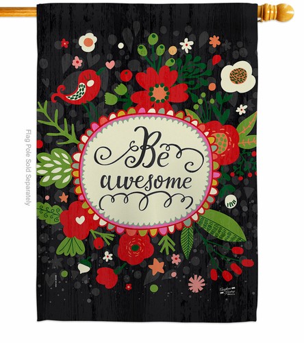 Be Awesome Garden Flag Sweet Life Expression Decorative Gift Yard House Banner - Picture 3 of 19