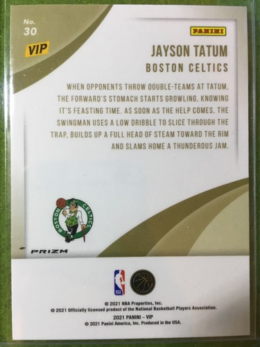 Jayson Tatum SILVER PRIZM HYPER VIP CARD 2022 National JAYSON TATUM 2021 VIP - Picture 4 of 24