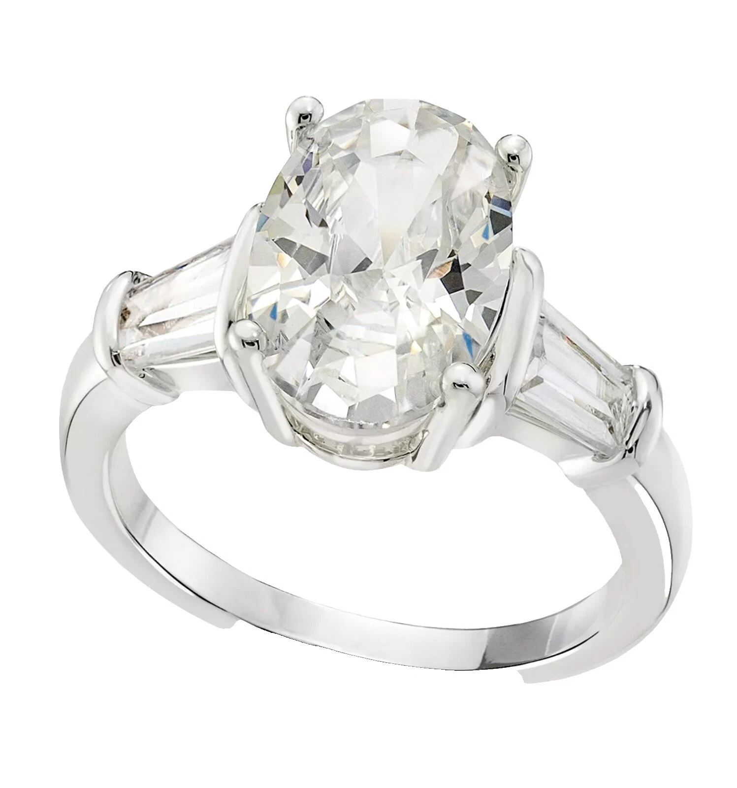 Cubic Zirconia Plata Plateado suerte Anillos de Moda