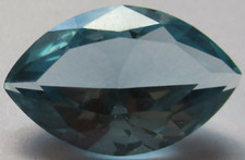1 synthetischer Stein 17 x 7 mm, Marquise, Aquamarin, Korund - Brennofen -  #106