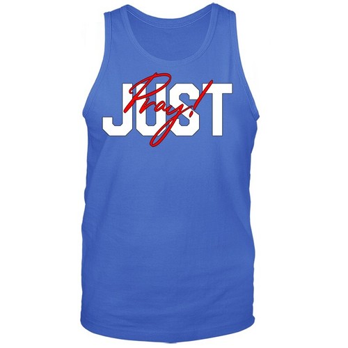 Camiseta sin mangas Just Pray Christian Religious God Biblia Iglesia Jesucristo - Imagen 7 de 8