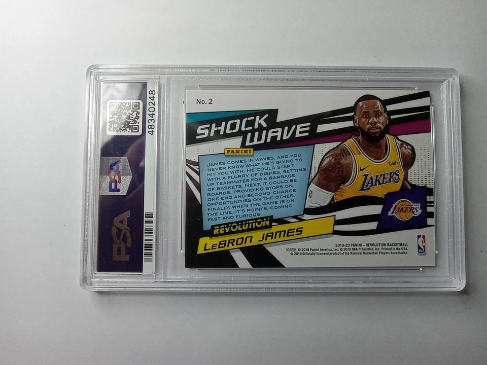 Lebron James 2019 Panini Revolution Shock Wave #2 - PSA 9 envío y devolución gratuitos Foto 2 de 3