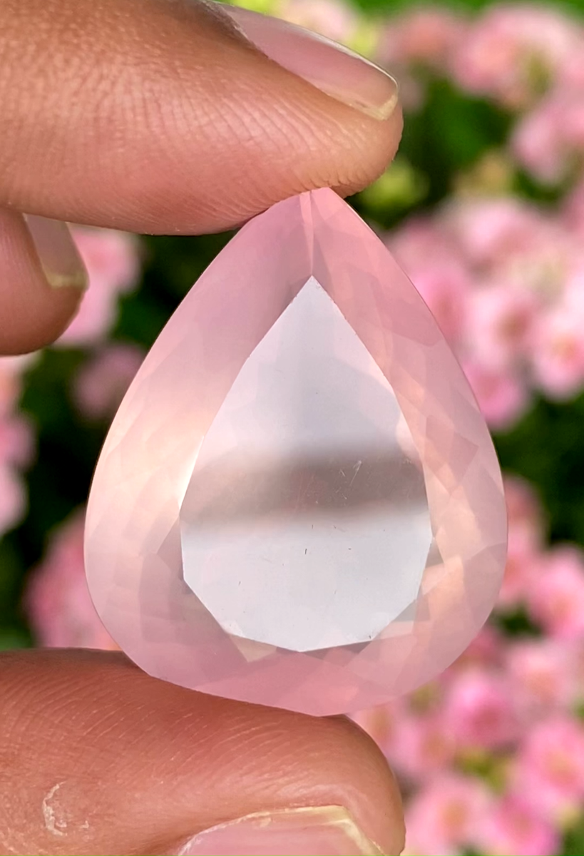 100% Natural Rose quartz 30X23mm AAA+/ Genuine Rose quartz top