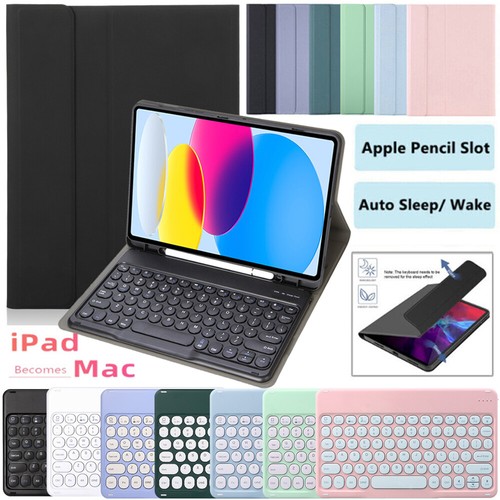Bluetooth Keyboard With Case Cover Mouse For iPad 5/6/7/8/9/10th Air 5/4 Pro 11 - Picture 2 of 41