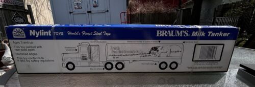 1/32 Nylint Druckguss Semi Braums Eiscreme Milch Tanker solider LKW 24" mit Box. - Bild 6 von 19