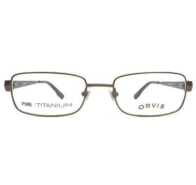 Orvis Eyeglasses Frames Bighorn BRWN Brown Matte Rectangular Titanium 54-19-140