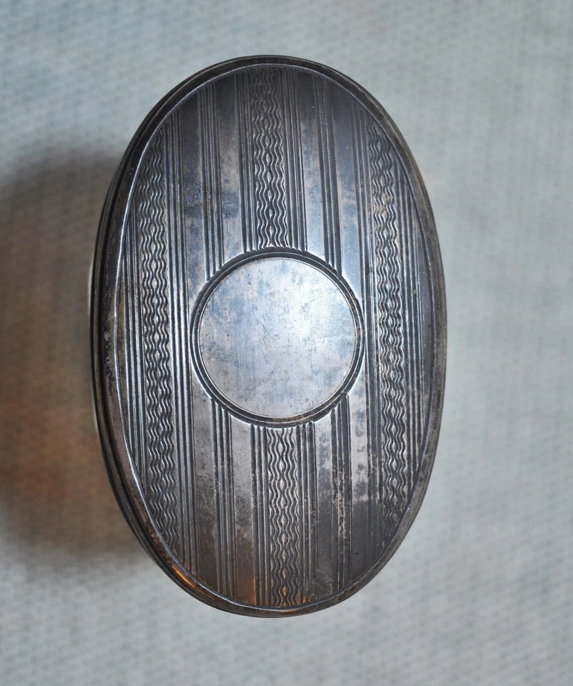 原版老式古董手工制作透明玻璃银帽瓶 — 第 4/4 张图片