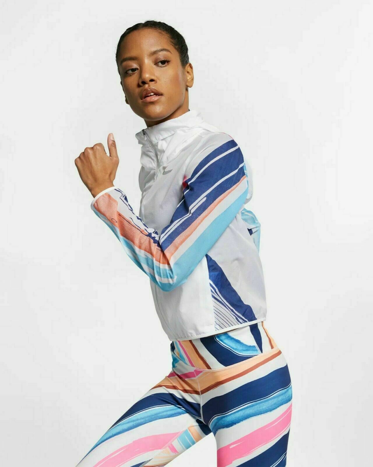 Vivienda recoger cansado Women&#039;s Nike Impossibly Light Hoodie Running Jacket M White Multi Eva  Printed | eBay