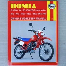 Honda XL80 XR80 XL100 XL125 XL185 XL200 XR200 XL XR 80 100 125 185 200 MANUAL