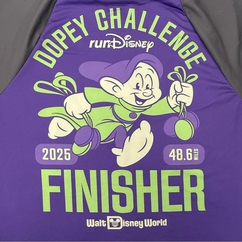 NWT! 2025 RunDisney Dopey Challenge "I Did It" 48.6 Finisher Shirt for Women - Picture 4 of 4