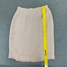 Vintage Collectibles Casual Corner Straight Skirt Sz 6 Beige 71 Acetate Lined