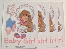 4 Suzy's Zoo sticker sheets: Baby Girl 9841 just 1 each 
