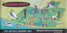 1976 Official Highway Map of Muskegon County Michigan