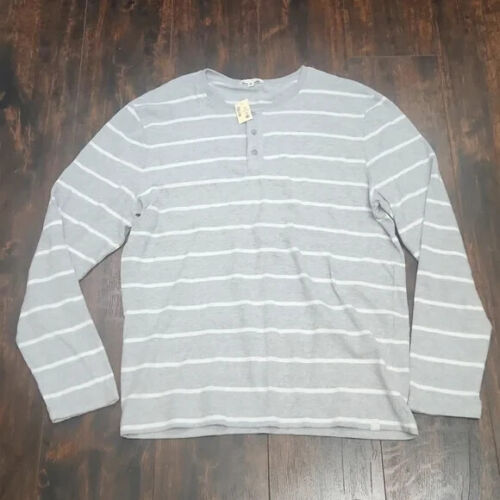 $48 nwt AEROPOSTALE stripe henley XL aerolounge shirt 1/4 button long sleeve tee