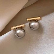 Gray Imitation Pearl Women's Personality Daily Earrings Simple