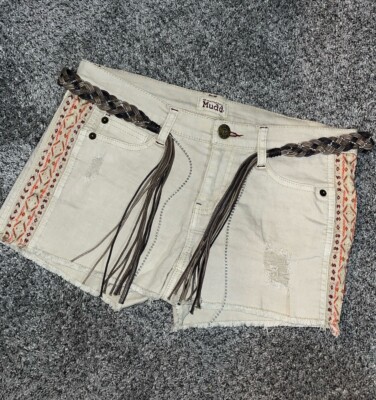 Mudd Shorts Aztec  Juniors size 9 Boho Festival Shorts Distressed Hippie Tribal