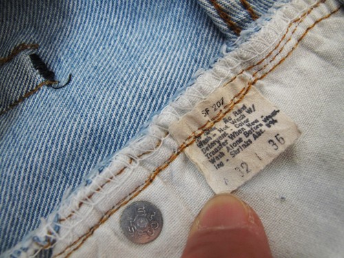 *HOT VTG 80's USA LEVI'S 501 SELVEDGE 6 DOTS LIGHT Denim Jeans 32x29 (Fit 29x29) - Picture 7 of 16