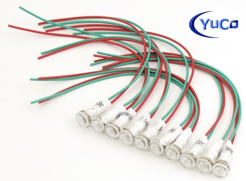 (10) Pack Yuco Miniature Indicator Light 9mm LED Choose: Model, Color, Voltage ! - Picture 4 of 18