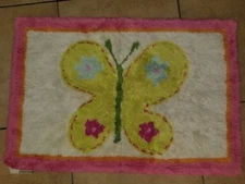 Pottery Barn Kids "Butterfly" Accent Rug/Bath Mat 22 X 33