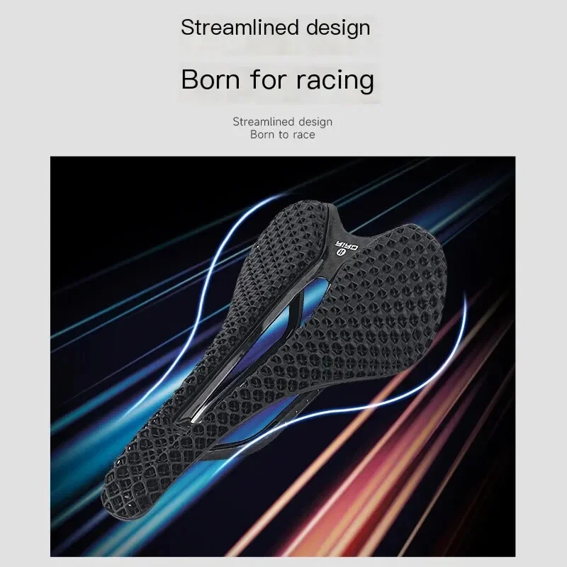 Sillín de bicicleta impreso en 3D de fibra de carbono hueco MTB bicicleta de carretera bicicleta asiento piezas Foto 4 de 4