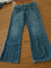 The Children's Place Boys Boot Cut Blue Denim Jeans Sz 10 Husky-Adjustable Waist