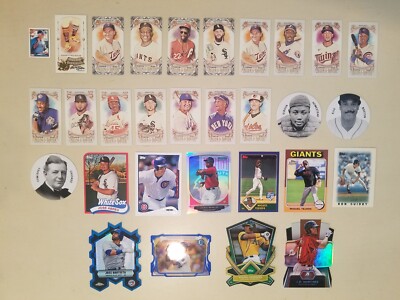 30 Mini Insert Baseball Discs Allen Ginter Die Cuts Chromes Mays Gibson Rice