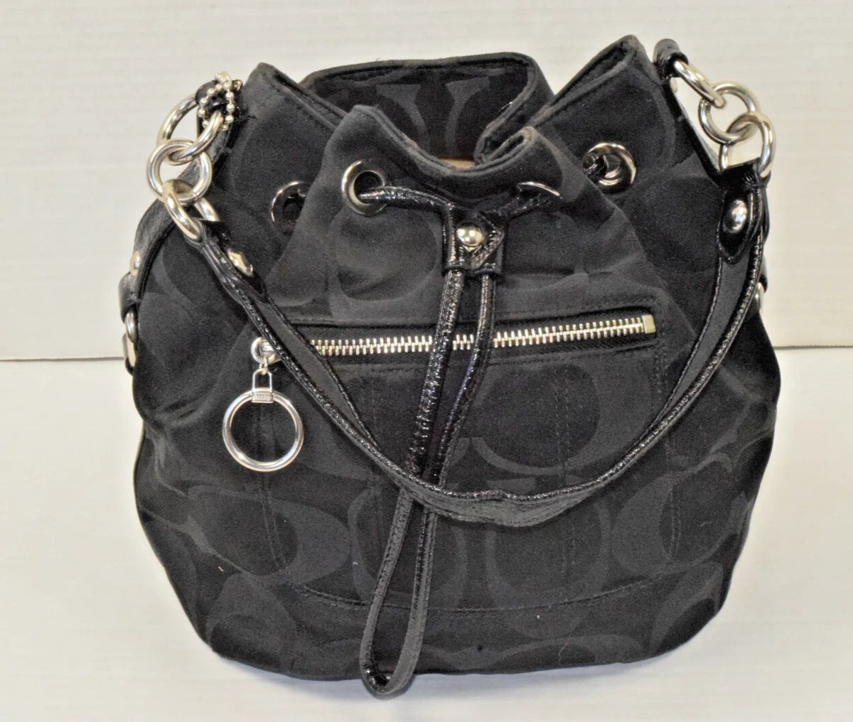 ショルダーバッグ Coach Poppy Sequins Drawstring Bucket Coach Poppy Drawstring Leather Exterior Bags & Handbags for Women