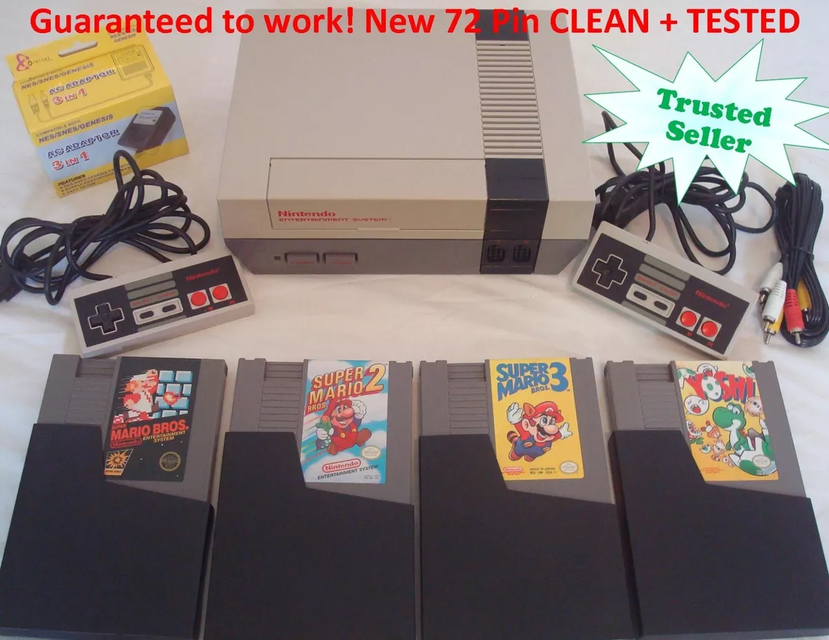 NINTENDO NES CONSOLE ORIGINAL SYSTEM GAMES SUPER MARIO 1 2 3 +YOU PICK  BUNDLE+