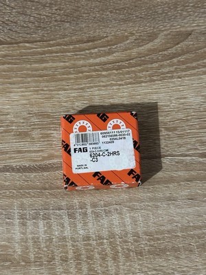 2 Kugellager 6204 2RS 6204-C-2HRS / Markenware FAG / 20 x 47 x 14 mm