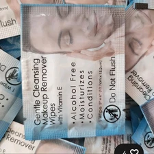 (QTY 100) Gentle Cleansing Makeup Remover Wipes Travel Size