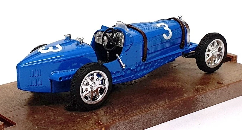 Brumm 1/43 Scale R42 - 1933 Bugatti Type 59 HP 230 Race Car #3 - Blue - Image 2 of 4