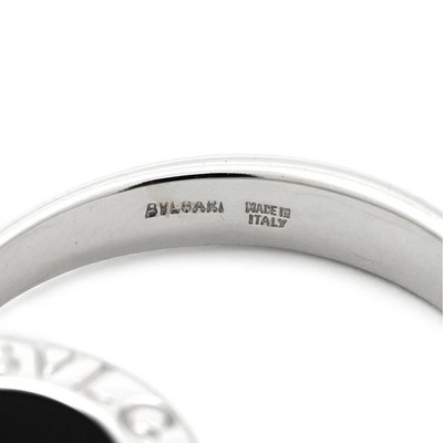 BVLGARI Bulgari Bulgari Flip Ring, White Gold, Diamond & Onyx