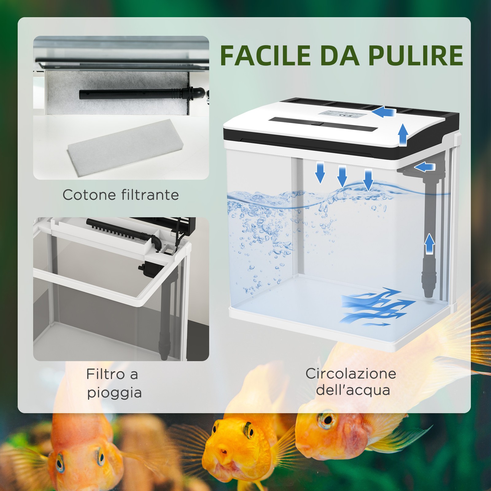 Acquario da 13 litri con illuminazione LED foto 6