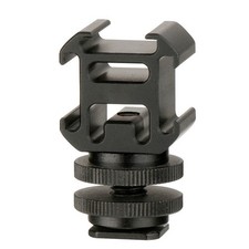 Aluminium Camera Hot Shoe Mount Adapter Video Triple Cold Shoe Bracket Lights