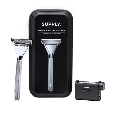 SUPPLY Single Edge Max Razor for Men   Premium Metal SingleBlade Safety Razor...