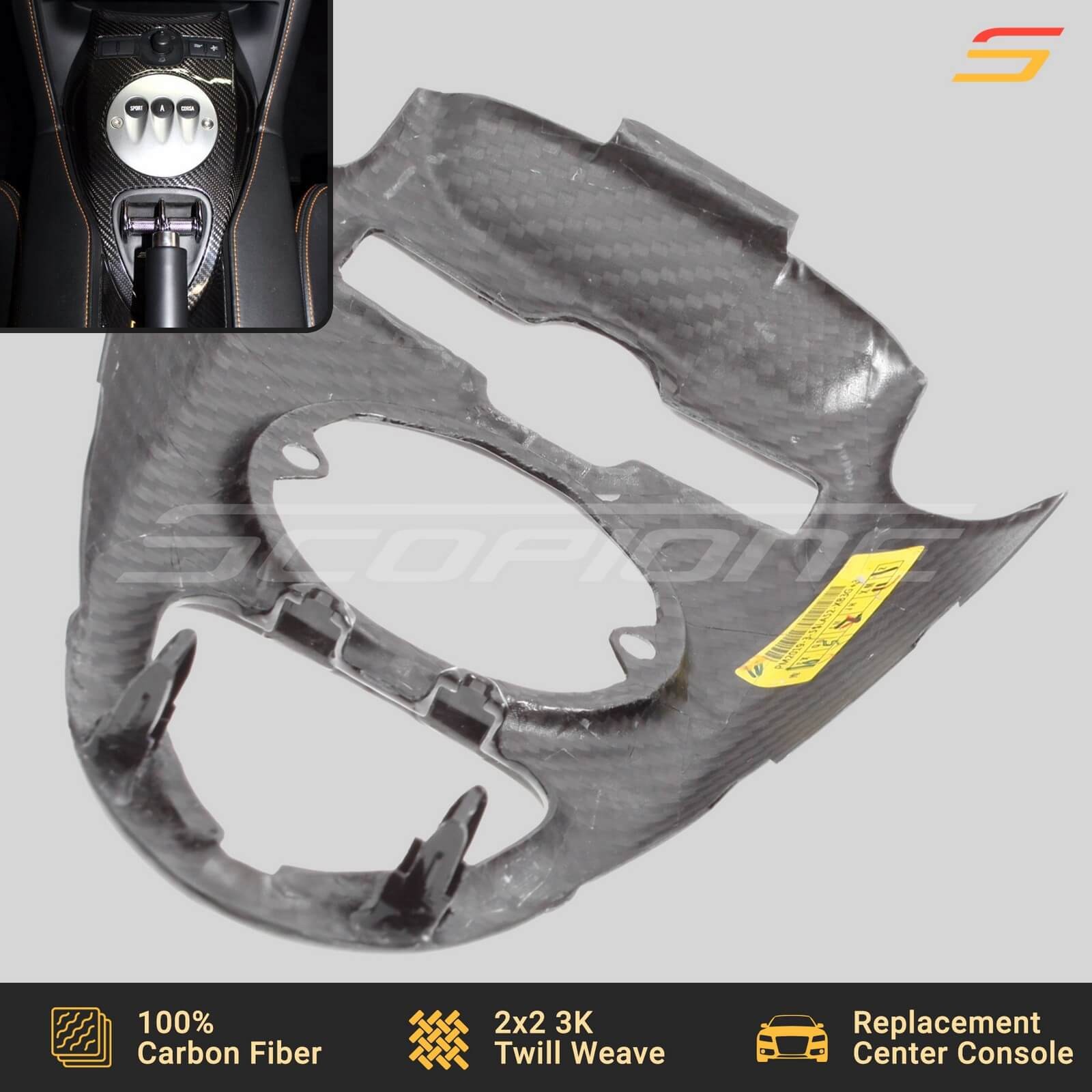 Scopione Carbon Center Control Switch Console for Lamborghini Gallardo - SPYDER