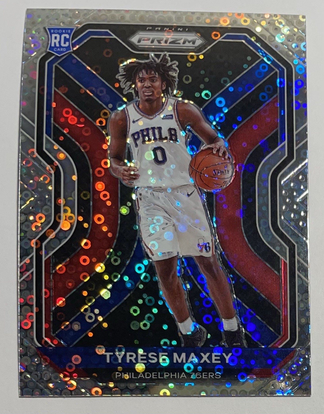 2020-21 Panini Prizm Disco Tyrese Maxey #256 RC Rookie Fast Break