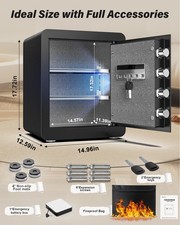 2.1 Cub Fingerprint Home Safe with Fireproof ...