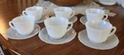 6 sets Macbeth Evans American Sweetheart Monax Cup & Saucer Depression Glass