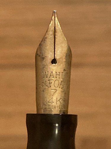 Vtg Wahl Oxford Fountain Pen w 14K Wahl Oxford Nib Unrestored 5 1/8" GREAT FLEX - Picture 8 of 15
