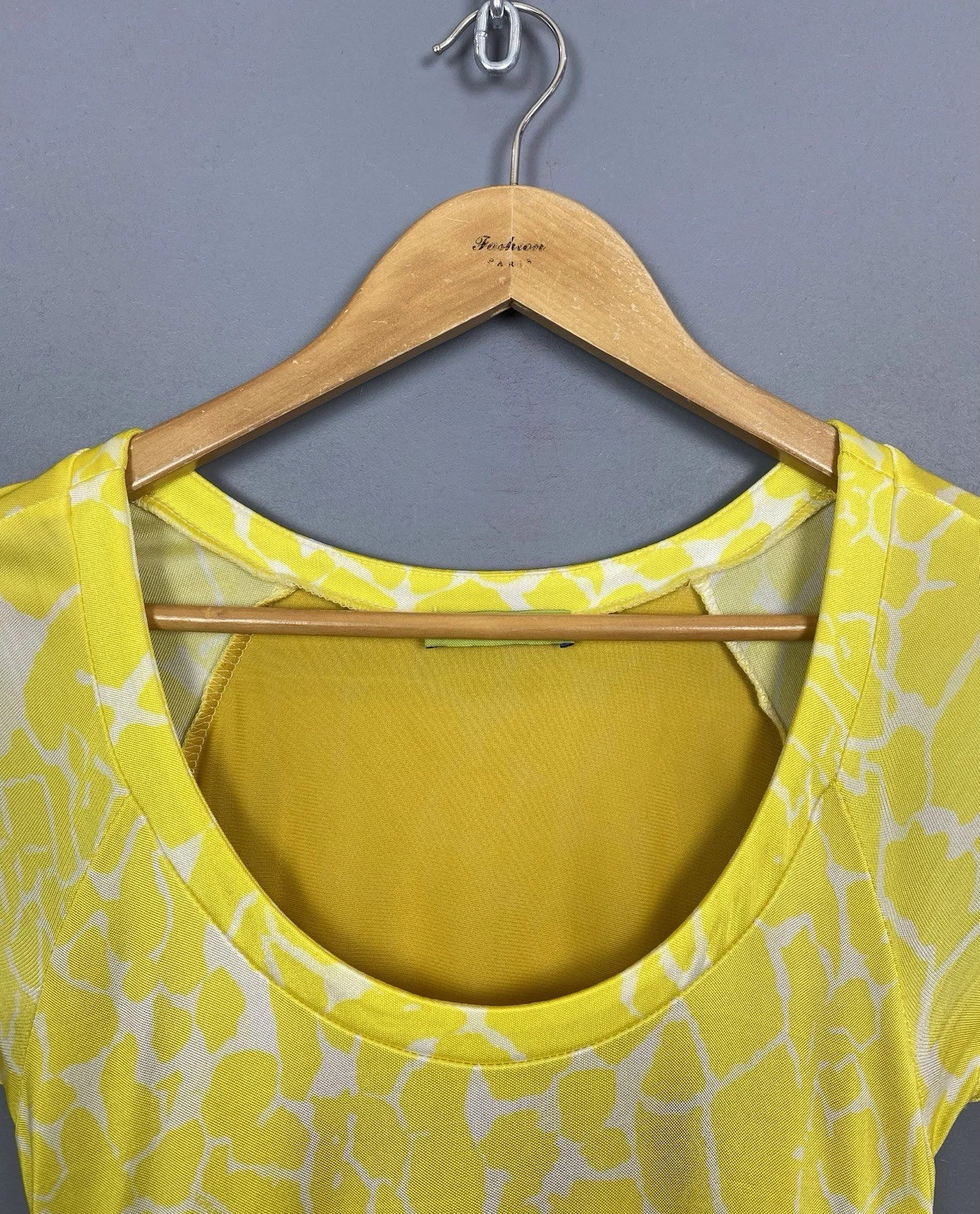 Versace Jeans Vestito Donna Taglia IT42 USA6 Giallo Viscosa Top Made in Italy