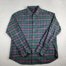 Camisa Untuckit Para Hombre Extra Grande Verde Cuadros Moncayo Manga Larga Abotonada