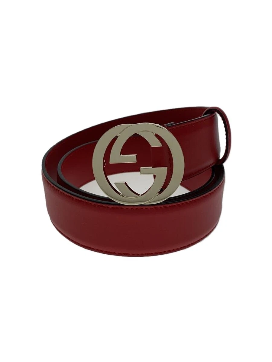 Ceinture GUCCI à emboîtement G cuir ROUGE femme 546386
