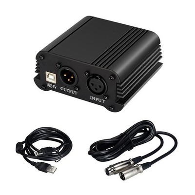 48V Phantomspeisung mit USB Kabel XLR 3 Pin Mikrofon Mic Audiokabel